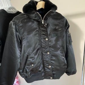 Vintage Black jacket with fur